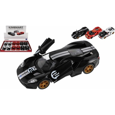 Teddies Kinsmart Auto Ford GTkov/plast 12 5cm na zpětné natažení 1:38
