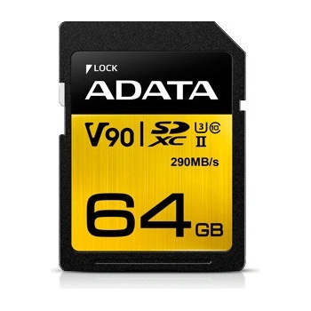 ADATA SDXC 64GB UHS-II U3 290260MB