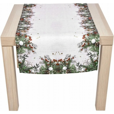 Forbyt Vianočný obrus Cesmína CYH6024GC 40x140 cm