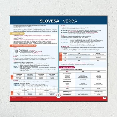 Slovesa - Nástěnná mapa do třídy - V lavici