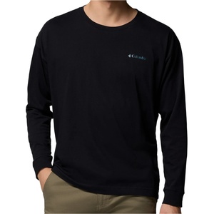 Columbia Мъжка блуза с дълъг ръкав Columbia Black Butte L/S Graphic Tee Longsleeve - Black / Trailmap (217-0258-0112)