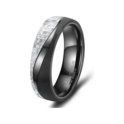 Marrya Pánský snubní prsten BLACK TITANIUM Karbon BT 13P
