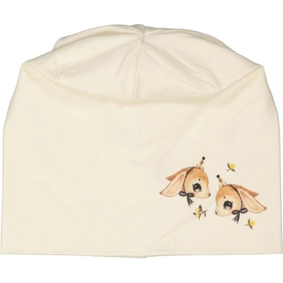 Dětská tenká bambusová čepice Long ear beige Mrs Mighetto Geggamoja