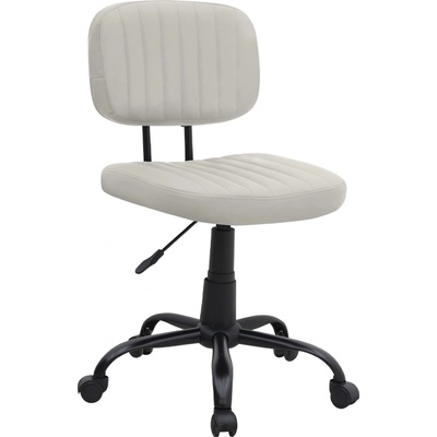 TopMebel Офисен стол Romano от PU кожа в бял цвят 46x53x79/86см