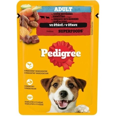Pedigree Adult hovädzie + jahňa v šťave 100 g