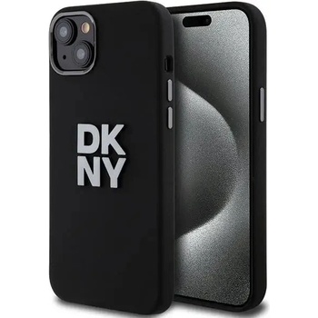 DKNY Кейс DKNY Liquid Silicone Metal Logo за iPhone 15 / 14 / 13, черен (3666339265298)