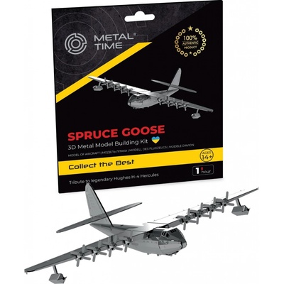 Metal Time Luxusná oceľová stavebnica letadlo Spruce Goose