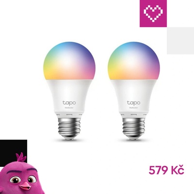 TP-Link Tapo L530E Smart žárovka E27, 8,7 W vícebarevná RGB 2 ks