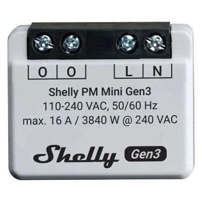 Shelly Смарт измервател Shelly - PM Mini Gen3, 16A, сив (3800235261613)