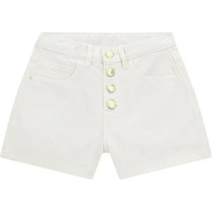 Guess Къси панталони за момиче туил в мръсно бял цвят с надпис от кристали Guess