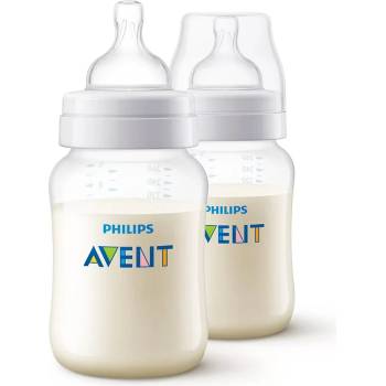 Philips Комплект 2 броя шишета за хранене Philips Avent Anti-Colic 3.0, 260 ml - с биберон със сила на потока 2, 1м+ (00A.0586.001)