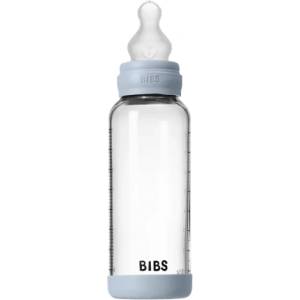 Bibs Стъклена бебешка бутилка Bibs - Със силиконов биберон, 240 ml, Baby Blue (50201231) - ozone