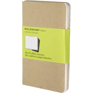 Moleskine QP413 Cahier softcover plain notebook 9x14 cm 3pcs (7500092001)