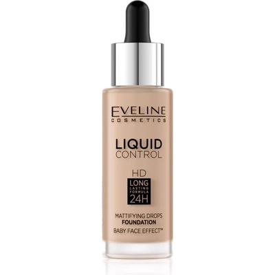 Eveline Cosmetics Liquid Control течен фон дьо тен с пипета цвят 035 Natural Beige 32ml