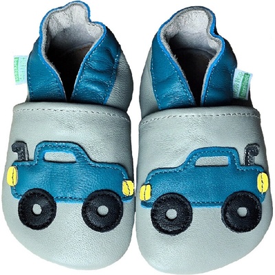 Hopi Hop kožené capáčky Barefoot Truck na šedej