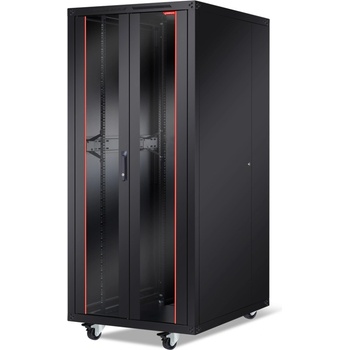 Formrack 19" Free standing rack 42U 800-1000mm, До 600 кг, Стъклена врата, Отварящи се странични и задни врати (BETA-42U80100)