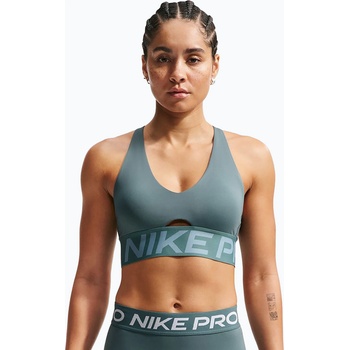 Nike Спортен сутиен Nike Pro Sculpt Medium Support mineral slate/denim turquoise/white