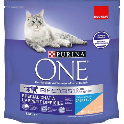 ONE 2х1, 5кг Специална храна за котки с капризен апетит Purina One - Храна котки