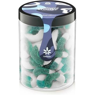 CBD WAY Kyselé želé kroužky s příchutí modrá malina 2000 mg 0,8 kg