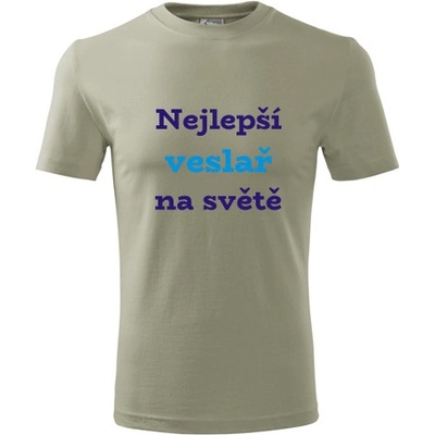 Tričko nejlepší veslař na světě dárek pro veslaře khaki