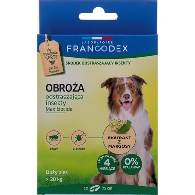 Francodex Obojok odpudzujúci hmyz pre veľké psy 75 cm