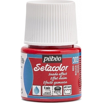 Farba na textil Pebeo Setacolor Suede Effect 45 ml Red