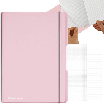 Herlitz sešit flex A4 2x čtverečkovaný + linkovaný PP rose – Zboží Dáma
