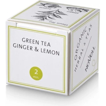 Cafès Novell green tea джинджифил & лимон 30 бр. пирамидки зелен био чай за намаляване на стреса