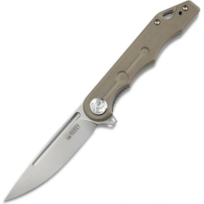 Kubey Mizo Liner Lock Flipper Tan G10 Rukojeť KU312H