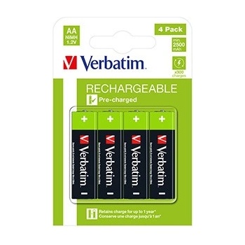 Verbatim 49517 Акумулаторни батерии AA (HR6), 2500 mAh, 1.2V, блистер, 4 бр (49517)
