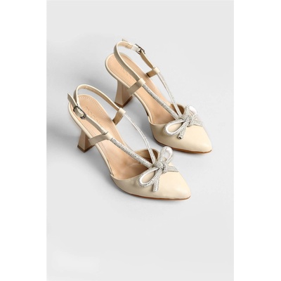 Moda Trend Дамски елегантни сандали - Светлобежови #328369 (328369_Бежов)