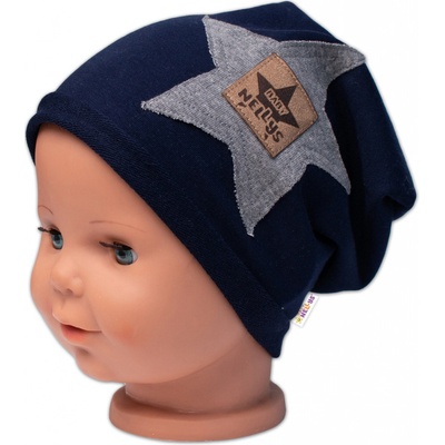 Baby Nellys detská čiapka bavlna Baby Star granát