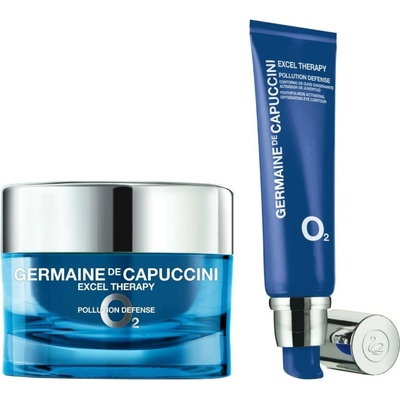 Germaine de Capuccini Excel Therapy O2 Cityproof ochranný krém pro suchou pleť 50 ml + okysličující krém na oční okolí 15 ml darčeková sada