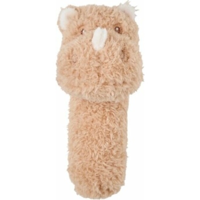 NATTOU Hračka plyšová hrkálka Teddy nosorožec 14 cm