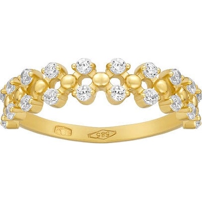 SILVEGO Zlatý prsten Eliora ze žlutého zlata s Brilliance Zirconia FNNNF259RGYW