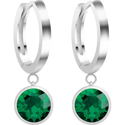 Preciosa stříbrné Lucea s kubickou zirkonií emerald 5297 66