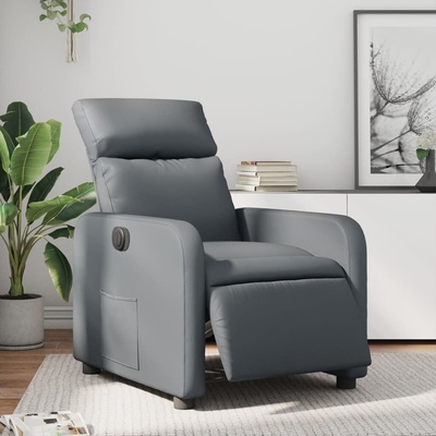 vidaXL 3206738 Elektrické polohovací šedé umělá kůže