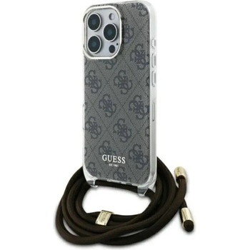 GUESS Калъф Guess Crossbody Cord 4G Print Case за iPhone 16 Pro - кафяв (3666339345181)