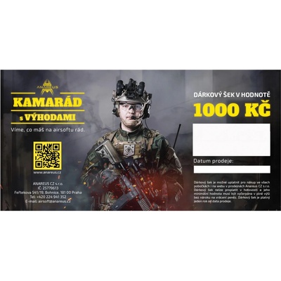 Darčeková poukážka v hodnote 1000,- Kč (ELEKTRONICKÁ)