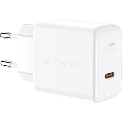ACEFAST GaN Charger USB-C 30W - захранване за ел. мрежа с USB-C изход с технология за бързо зареждане (бял) (D62977)