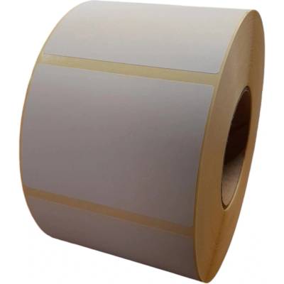 Papierová Etiketa 105 mm x 75 mm, Matný papier, Biela, Dutinka 76 mm, 2000 ks/kotúč, Permanentné lepidlo, Priemer kotúča 177 mm