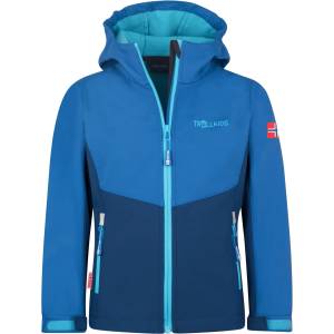 TROLLKIDS Детско софтшел яке Trollkids Kid's Kristiansand Jacket Softshell jacket - Alpine Blue / Dark Indigo / Pool Blue - размер 152 (EU) (703-2543-1318)