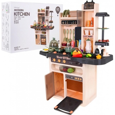 LEAN TOYS Veľká kuchynka s príslušenstvom krémová