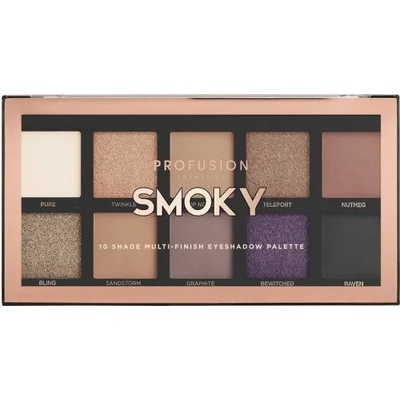 Profusion Cosmetics Smoky Multi-finish Eyeshadow Palette - Палитра с 10 цвята сенки за очи