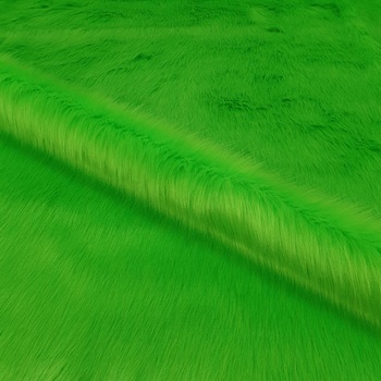 Umelá kožušina N6449 s dlhým vlasom neon green, š.155