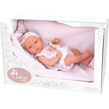 Arias Кукла-бебе Arias - Инна с розово одеяло и аксесоари, 38 cm (ARI98106)