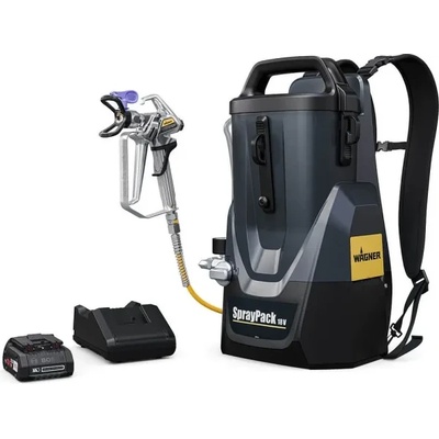 Wagner Безвъздушна машина за боядисване тип раница Wagner SprayPack, 18V, 4Ah, 110 bar, 0.9 л/мин (4004025131592)