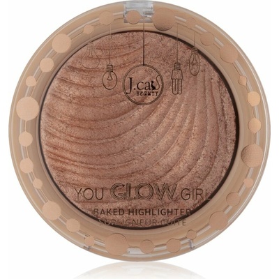 J.Cat Beauty You Glow Girl zapečený rozjasňovač 103 Pink Goddess 8,5 g