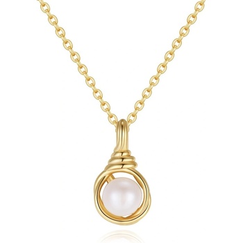 DELIS Сребро 925, jw1546, модел с перли, златно покритие (jw1546)