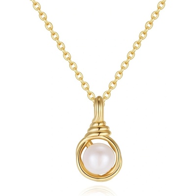 DELIS Сребро 925, jw1546, модел с перли, златно покритие (jw1546)